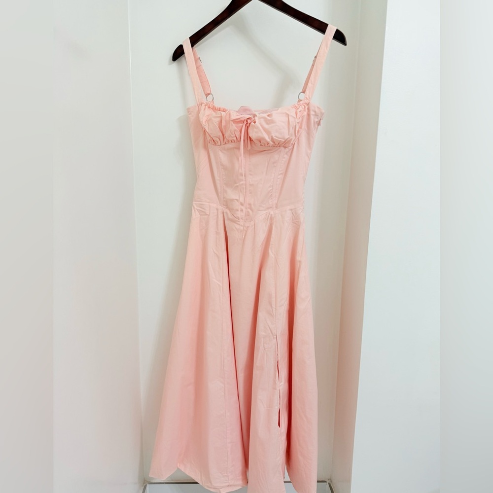 House of CB CARMEN Baby Pink Bustier Sundress size Small, cup A-C NWOT